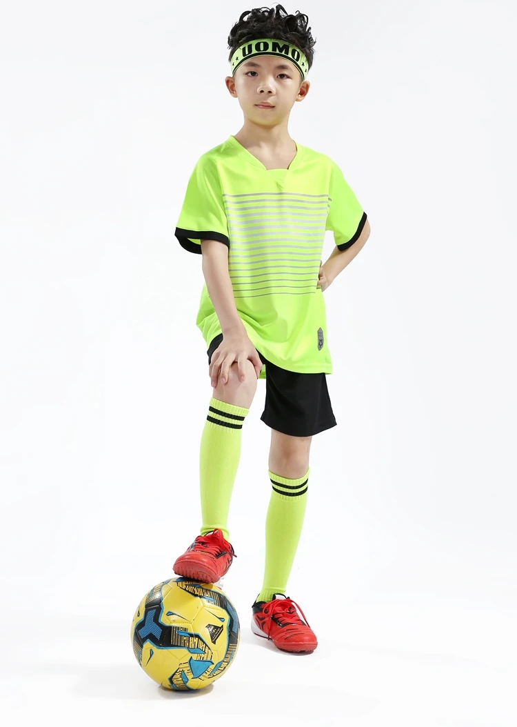 Тайланд футбольные майки Детские майки для футбольной тренировки платье свободная игровая футболка наборы детский футбольный набор Униформа на заказ