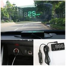 Carro HUD Cabeça Up Display Digital GPS Velocímetro Km/h Alarme de Excesso de Velocidade Aviso