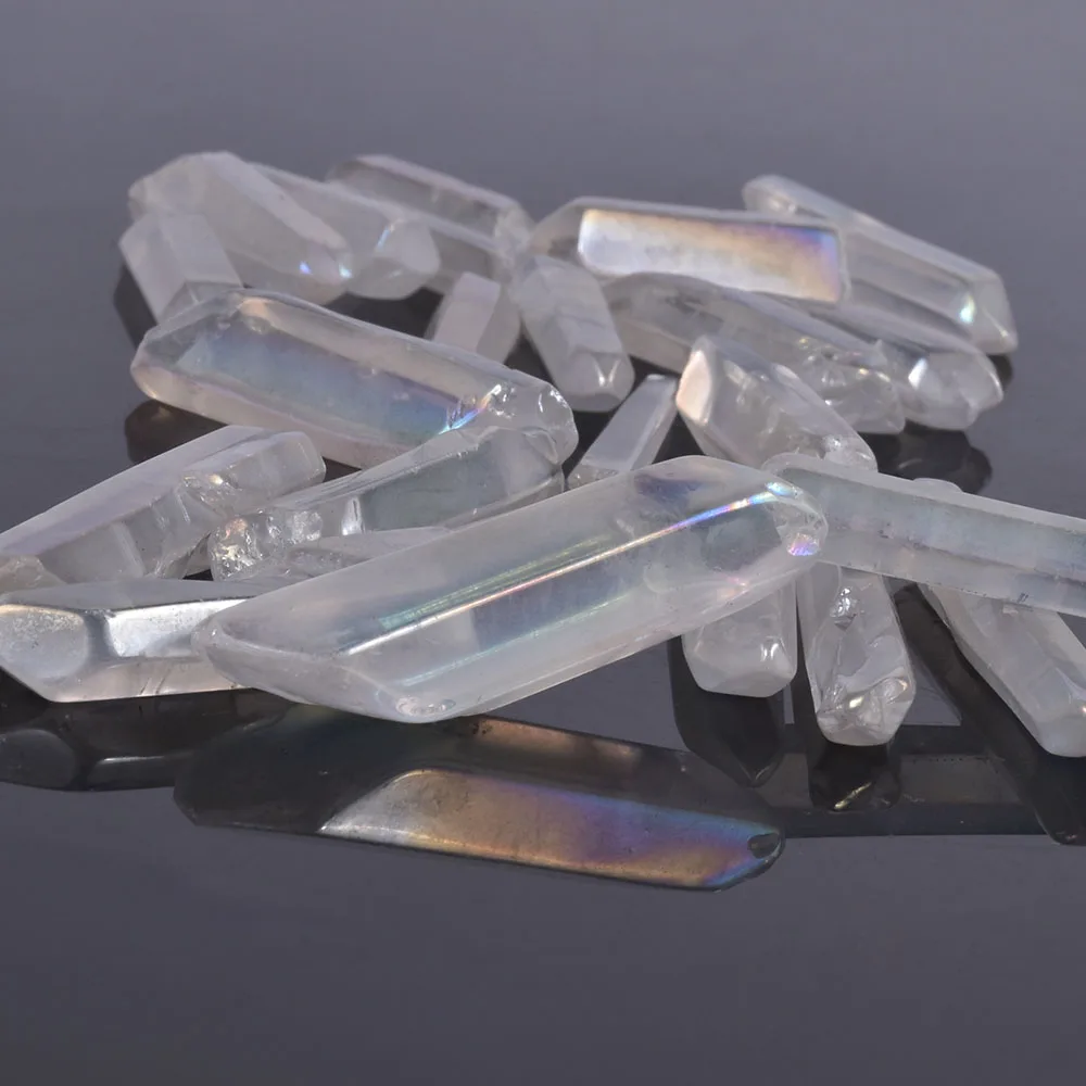 

1KG Natural Electroplating Angel Color Titanium Lemurian Seed Flame Quartz Crystal Points Specimen Minerals Healing Christmas