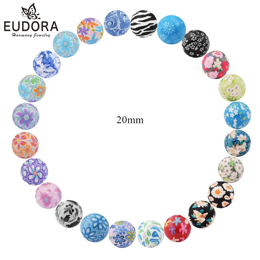 Eudora 20mm Harmony Ball Belly Ball Jewelry Angel Caller Baby Chime Ball Printing Chinese Mexican Ball Cage Pendant Accessories