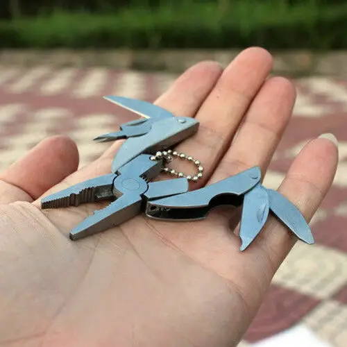 

New Multi Function Pocket Tools Set Foldaway Key-chain Pliers Knife Screwdriver