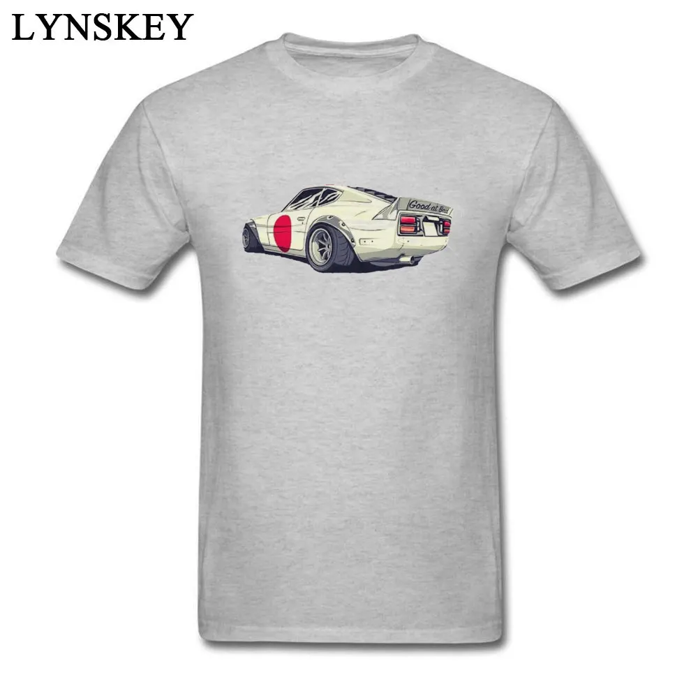 Company Casual Tops Tees Round Neck Summer Autumn 100% Cotton Short Sleeve T Shirts for Men Summer Casual Clothing Shirt Datsun 240z Fairlady Good at Bad grey