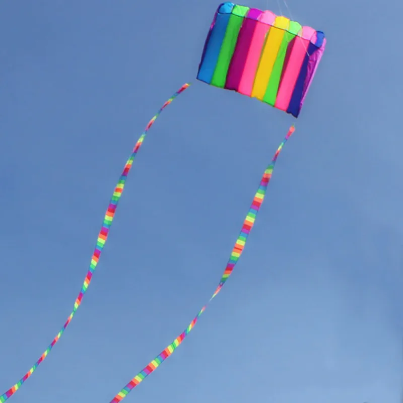 Colorful Eight Hole Parachute Kite With10m Tail Single Line Kite