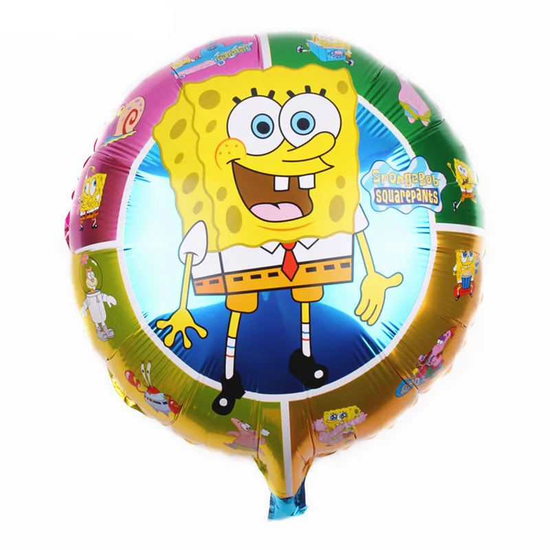 

1pcs Cute Cartoon Balls Animal Shape Spongebob Patrick Star Ballon Sponge Bob Helium Foil Balloon Birthday Party Gift for Kid