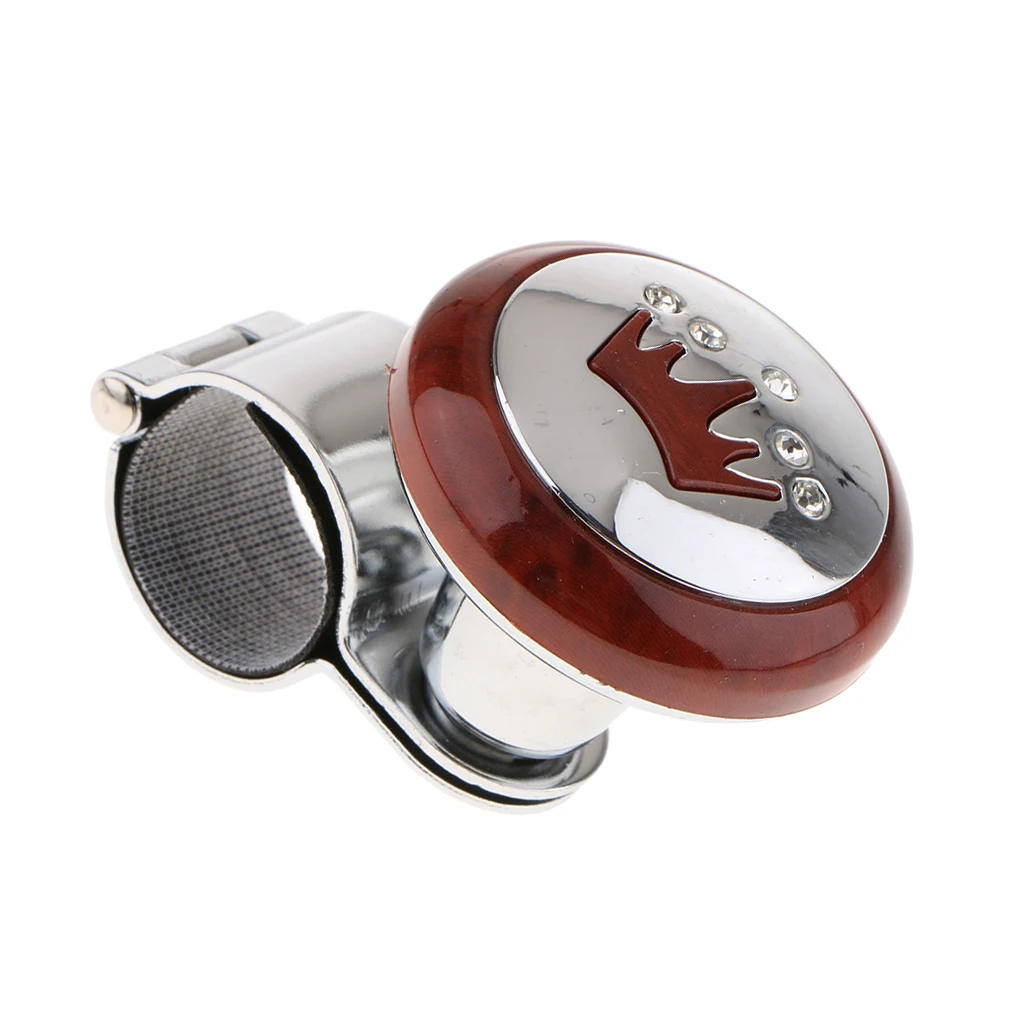 1 Pcs Car Steering Wheel Spinner Knob Power Handle Ball Hand Control Ball Booster Metal Bearing Knob Ball Car Auxiliary Booster - Цвет: Plating 65x45mm