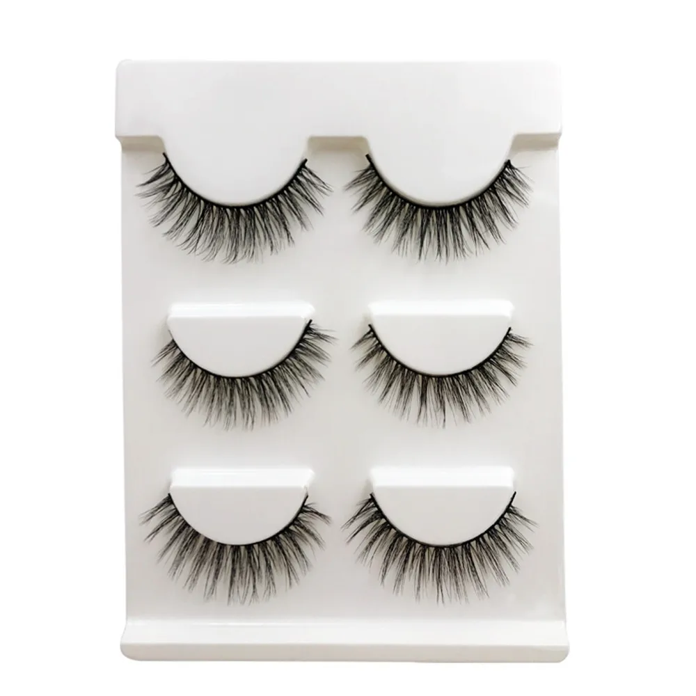 

Makeup 3D Natural Long Fake Eye Lashes Handmade Thick Support wholesale&single Natural Bushy Makeup False Eyelashes Black