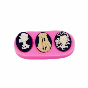 

Halloween Man Bone Fragrance Cake Silicone Gadgets Handmade Chocolate Cookies Molds DIY Cakes Desserts Decorative Baking Tools