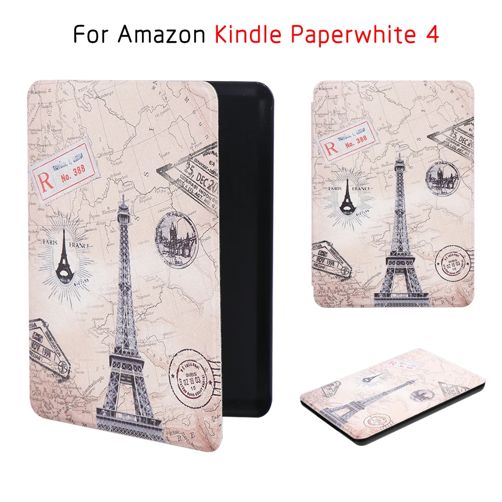 Чехол для Amazon Kindle Paperwhite 4 10-го поколения, защитный чехол, ультра тонкий умный чехол-книжка, Магнитный чехол из искусственной кожи