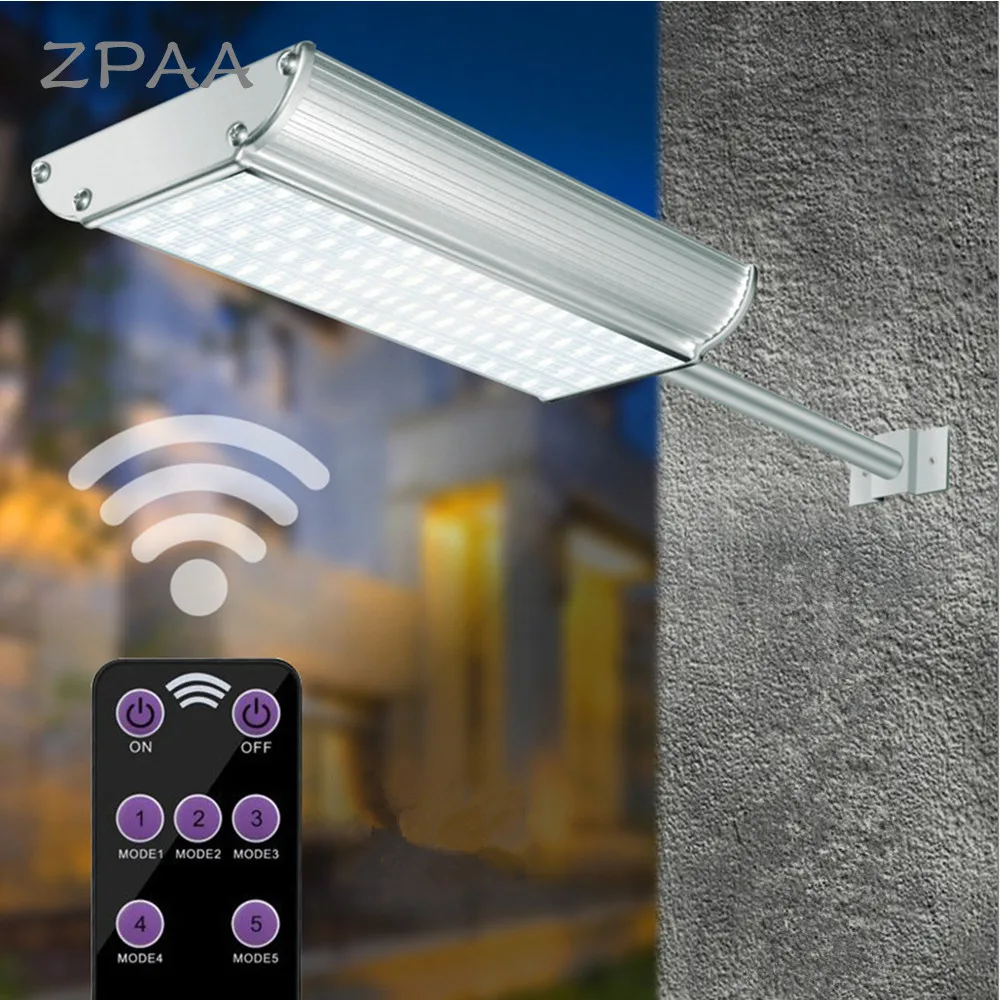

Upgarded 70 LED Solar Wireless Light Radar Motion Sensor 5 Working Modes Waterproof Garden Lights Lamp With Remote Controller