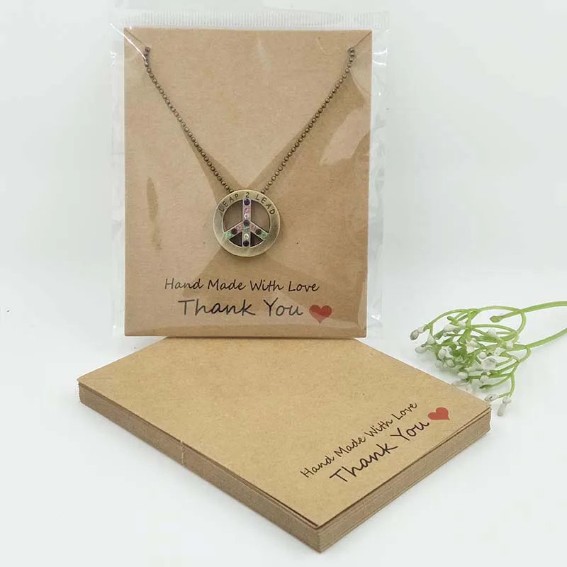 108cm handmade with love packing card necklace display