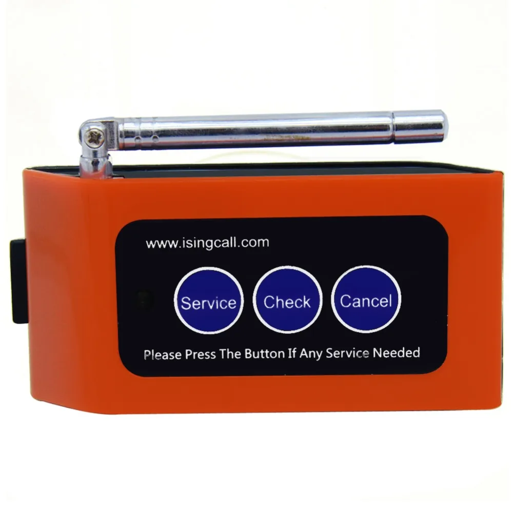 SINGCALL Wireless Table Service Button Wireless Paging System Can be Fixed on Table or Wall with Stable Performance APE830