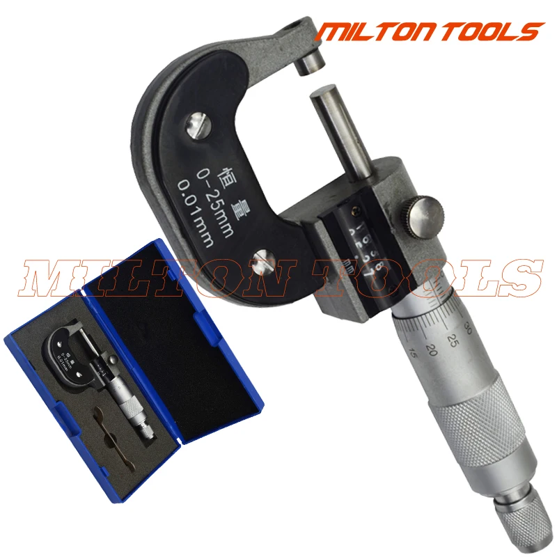 

0-1"/0.001" 0-25/25-50/50-75/75-100 0.01mm inch metric micrometer with counter calibration micrometer thickness measuring gauge
