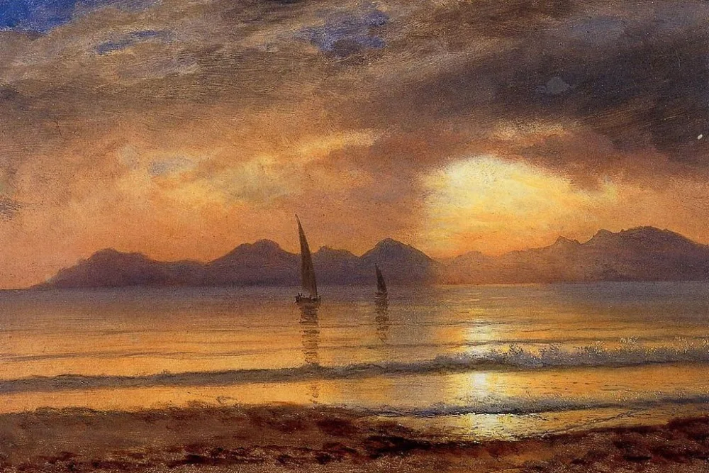 1024px-Bierstadt_Albert_Sunset_over_a_Mountain_Lake