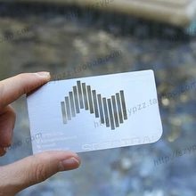 Металлический цвет, металлические визитки, 100 шт в партии роскошный Металл Бизнес ВИП-карта карты, двухсторонняя № 3026