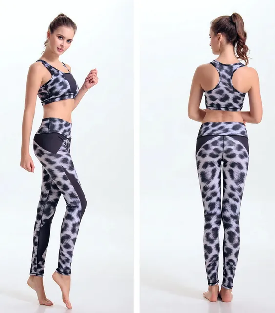 Sexy Red Sunset Aircraft Women Fitness Pants Set Flying Plane Yoga