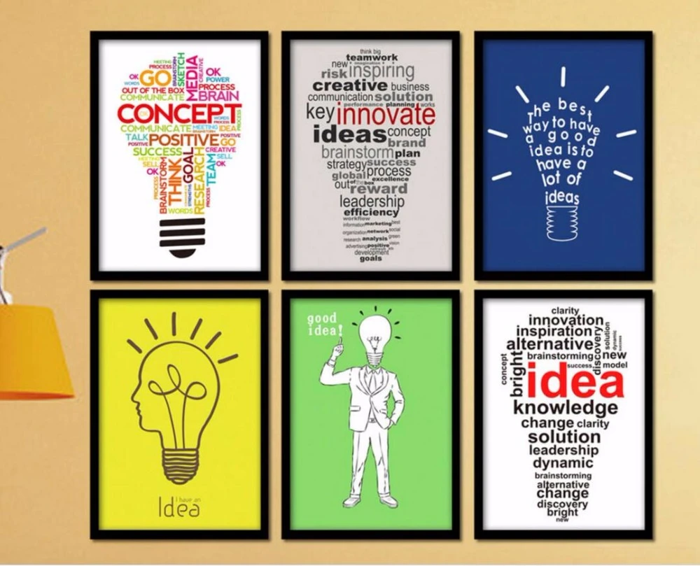 Creativo Complementi Arredo Casa Pittura Di Arte Su Tela Di Canapa Senza Cornice Citazioni Di Ispirazione Lampadina Idea Giclee Immagine Della Parete Poster Per La Decorazione Ufficio Art Painting Paintings On Canvaspicture Posters