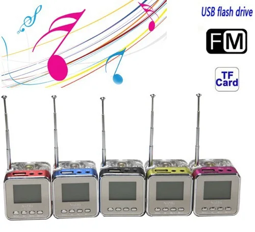 

Faster Free Shipping LED Mini Speakers Portable Mp3 Player with FM U-Disk Micro SD Slot Rechargeable Universal Mini Speaker