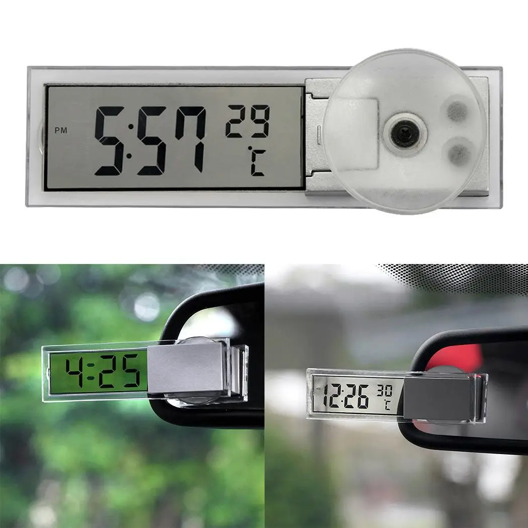 

Useful Car Digital Suction Rectangle Portable Clock Auto Clock