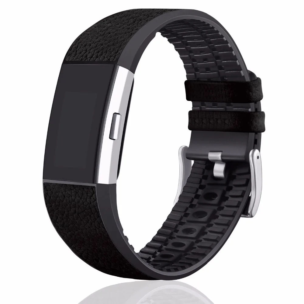 

Joyozy For Fitbit Charge 2 Accessories Leather Watchband Strap Charge2 Bands For Fitbitcharge2 TPU Wwatch band