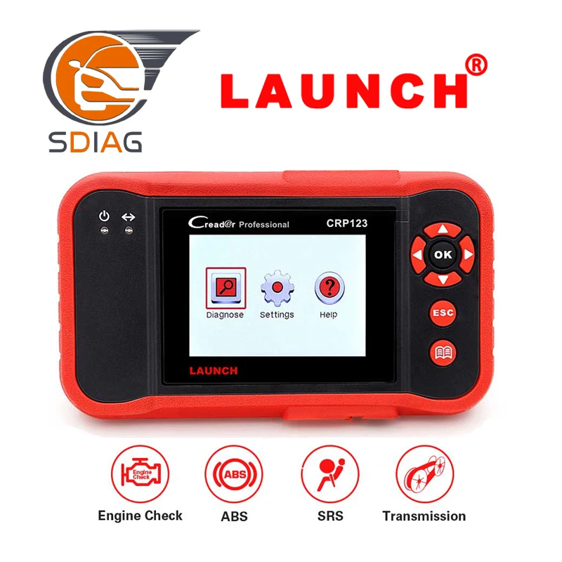

LAUNCH Creader CRP123 Code Reader scanner Support ENG/ABS/SRS/AT CRP 123 Diagnostic Tool Digital tire gauge as gift free update