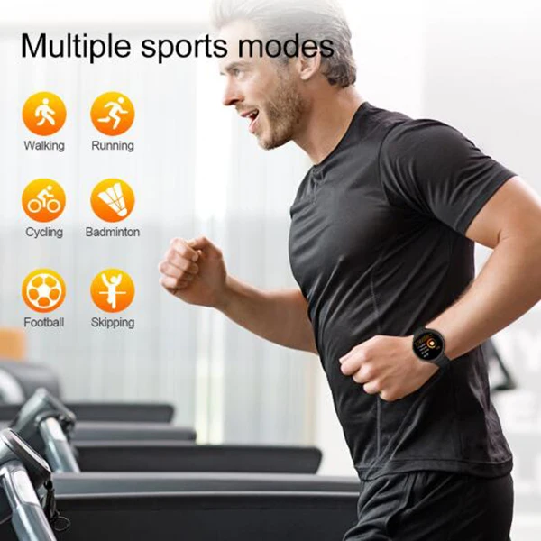 Men'S Smart Watch Waterproof Toughened Glass Smart Band Fashion Fitness Blood Oxygen Pk V12 Bracelet