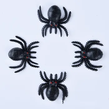

20 pcs/set Funny Gadgets Simulation Spider Toy Lifelike Scary Red Eyes Joking Novelty Trick Fake Bugs Halloween Props