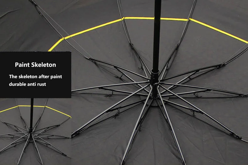 Высокое качество, двойной зонт для гольфа, женский, ветрозащитный, Paraguas, сплав, скелет, модный, неавтоматический, бизнес, большой зонт для мужчин