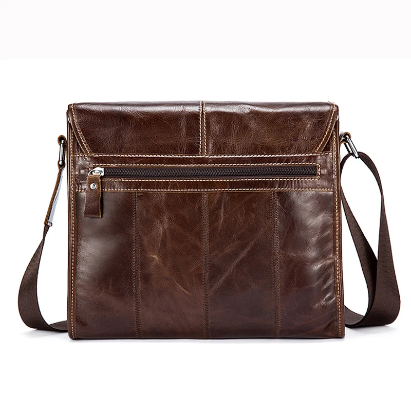 WESTAL حقيبة ساعي بريد للرجال المرأة جلد أصلي للرجال Crossbody الحقائب خمر حقيبة ساعي بريد للرجال حقائب كتف للرجال رفرف 380