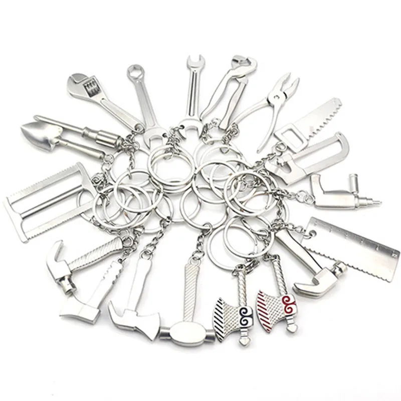 

Car key ring screwdriver activity wrench ruler hammer mini tool key chain home key chain