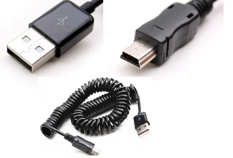 3Ft Spiral Coiled USB MINI 5 Pin Male to 2.0 A male Cable | Компьютеры и офис