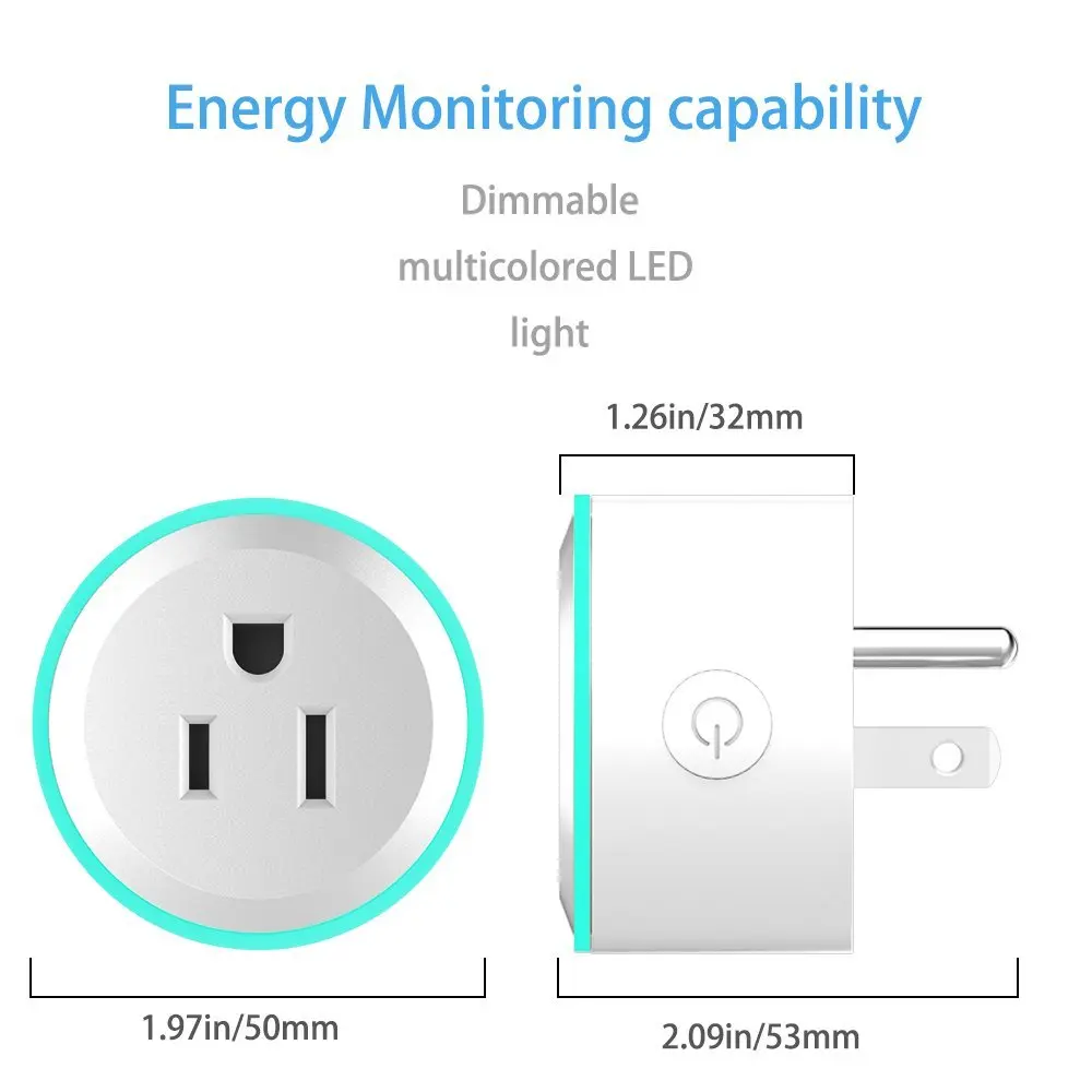 Лидер продаж 2 шт 10A США штекер WiFi Mini Smart розетка APP дистанционного Управление розетка работает с Amazon google умный дом света