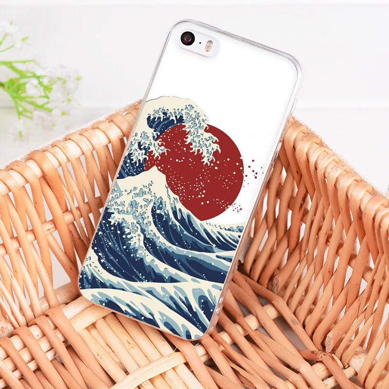 MaiYaCa Wave Art японские зеленые Illust Coque чехлы для телефонов iPhone 11 Pro Max 8 7 6S Plus X XS XR XSMAX