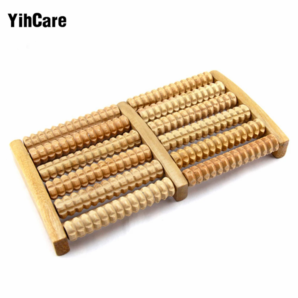 YihCare 6 صفوف مدلك قدم خشبية الأسطوانة تدليك القدمين التفكير دون تحتاج الكهرباء الاسترخاء الإغاثة الرعاية الصحية المنتجات