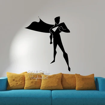 

Baby Nursery Superman Wall Sticker Superman Wall Decal Boys Room Children Wall Sticker Kids Room DIY Easy Wall Art Cut Vinyl N23