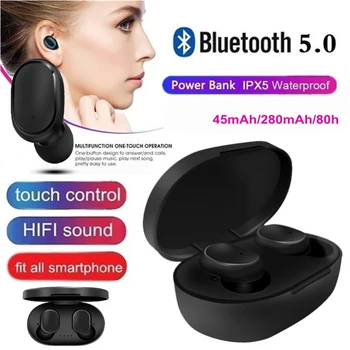 

Wireless Bluetooth Earphones For Redmi Airdots Earbuds 5.0 TWS Headsets Handsfree Head phone With Mic for Xiaomi iPhone Huawei