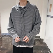 Мужская модная шифоновая ткань трусы с квадтратным принтом Одежда Свободные повседневные рубашки с длинными рукавами бренд черный/Абрикосовый Цвет Рубашка m-xl