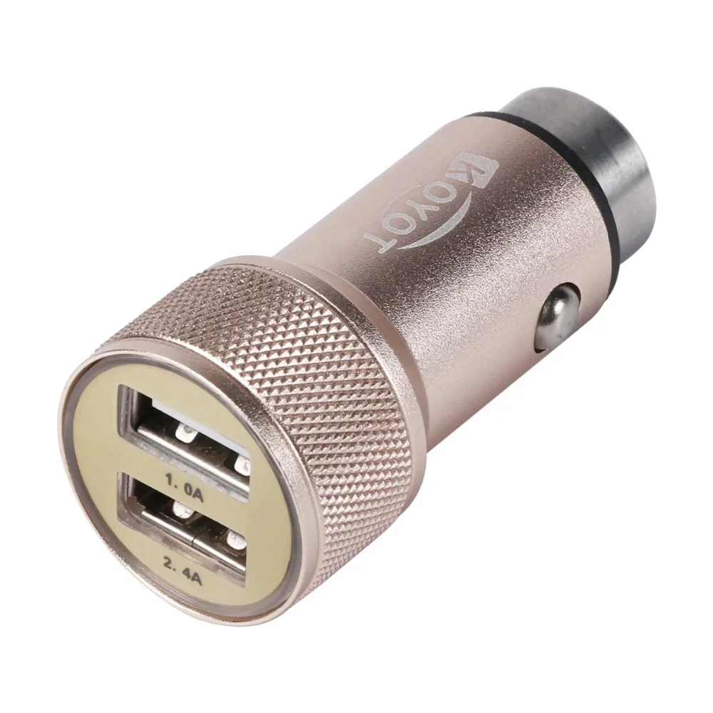 Koyot المعدني المزدوج منافذ usb 2 سيارة شحن سريع العالمي usb شاحن سيارة ل فون 6 سامسونج غالاكسي s8 usb السيجار مقبس