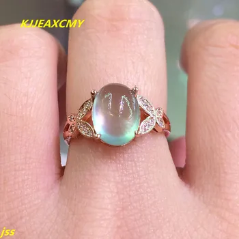 

KJJEAXCMY Fine jewelry 925 Silver Natural Gemstone natural grape stone medium ring rose gold activity ring M162