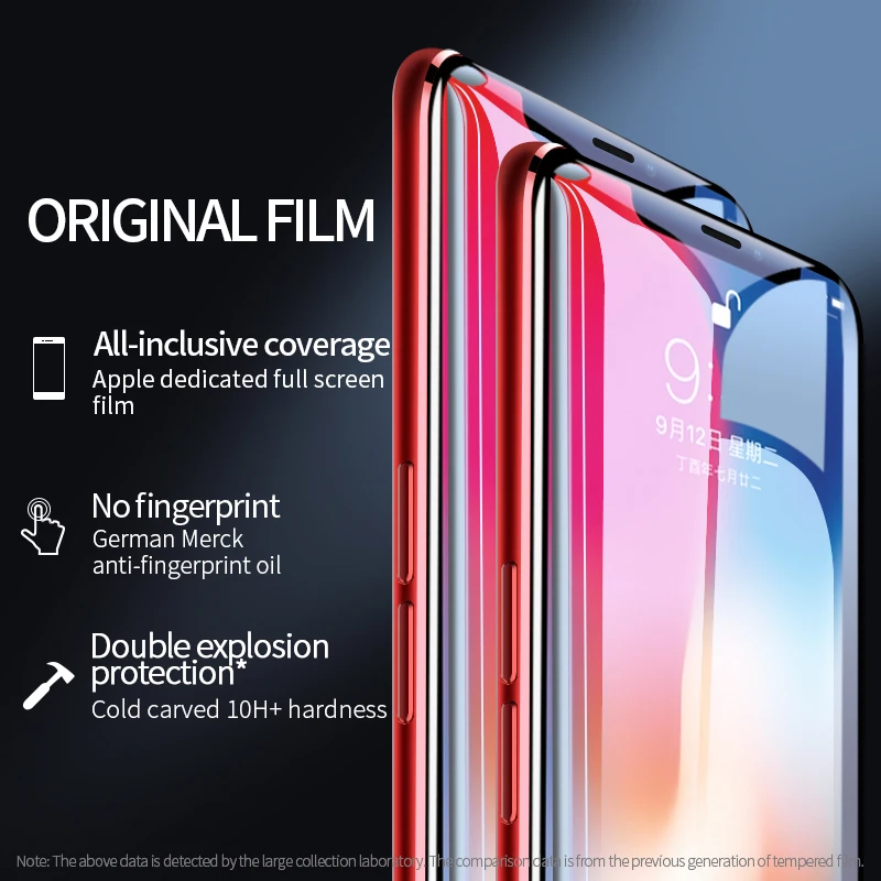 Защитное закаленное стекло 9D для iPhone X Full HD Blue Ray Xs XR XsMAX|action figure|animal modelfigure action |