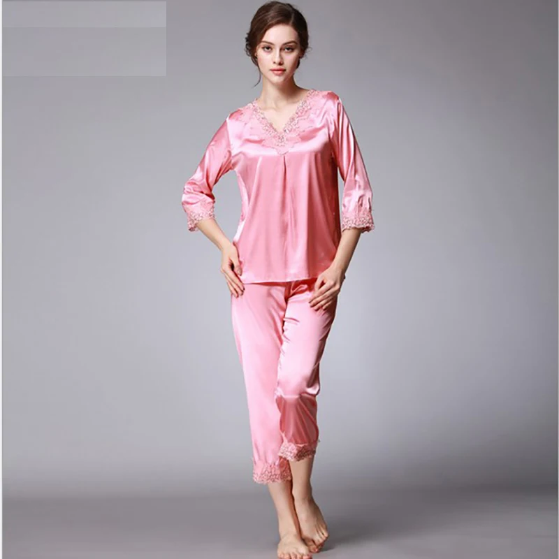 Genuine Women's Solid Color Onesie Three Quarter Sleeve V