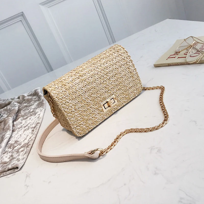 2018 Chic Стиль пляжные сумки Бали конверт клатч Сумки Для Женщин соломенные из