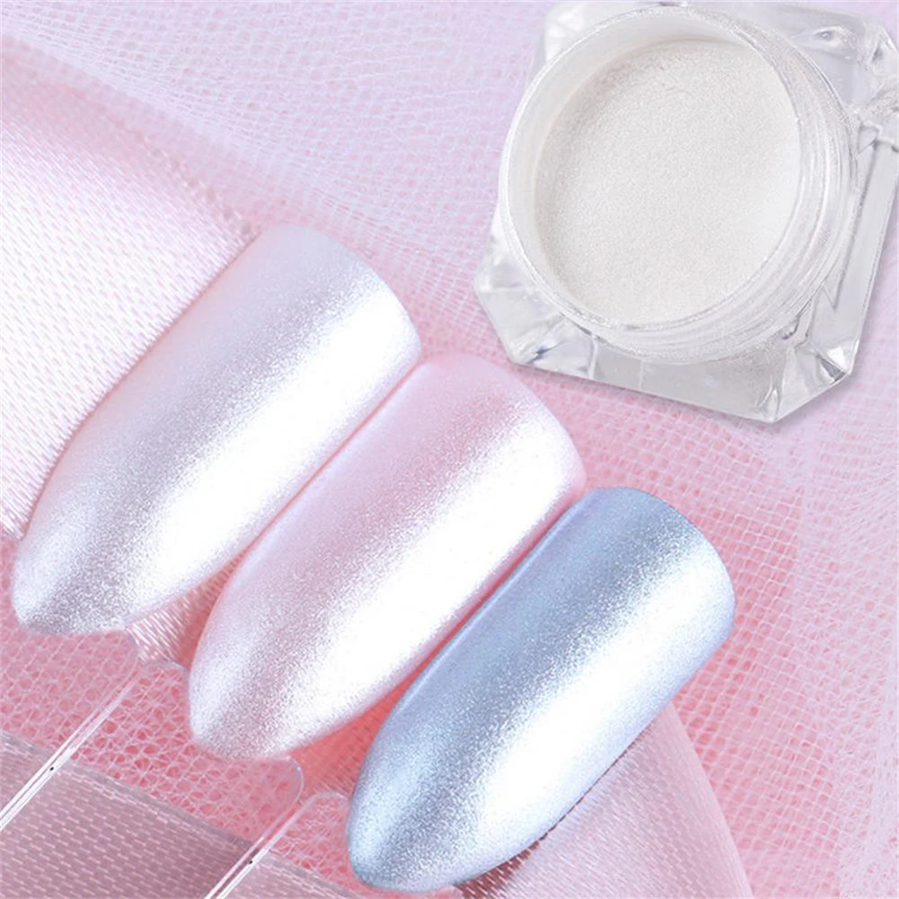 

Nail Art Glitter Powder Women Shiny DIY Pigment Manicure with Double End Brush