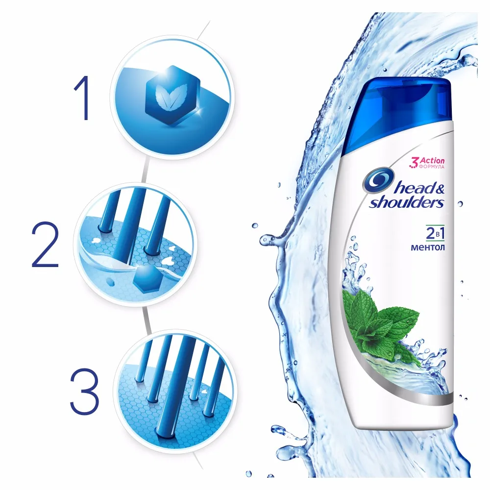 Шампунь против перхоти HEAD & SHOULDERS 2в1 ментол 600 мл|head shoulders|dandruff shampooshampoo dandruff |