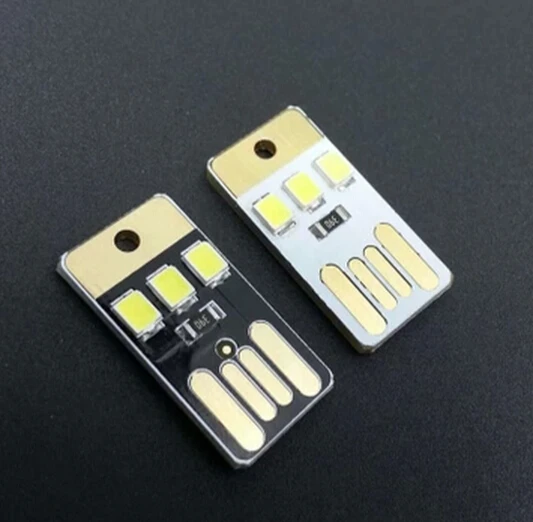 

Mobile Power Supply USB Lamp Black LED Bulb Keychain Pocket Card LED Light