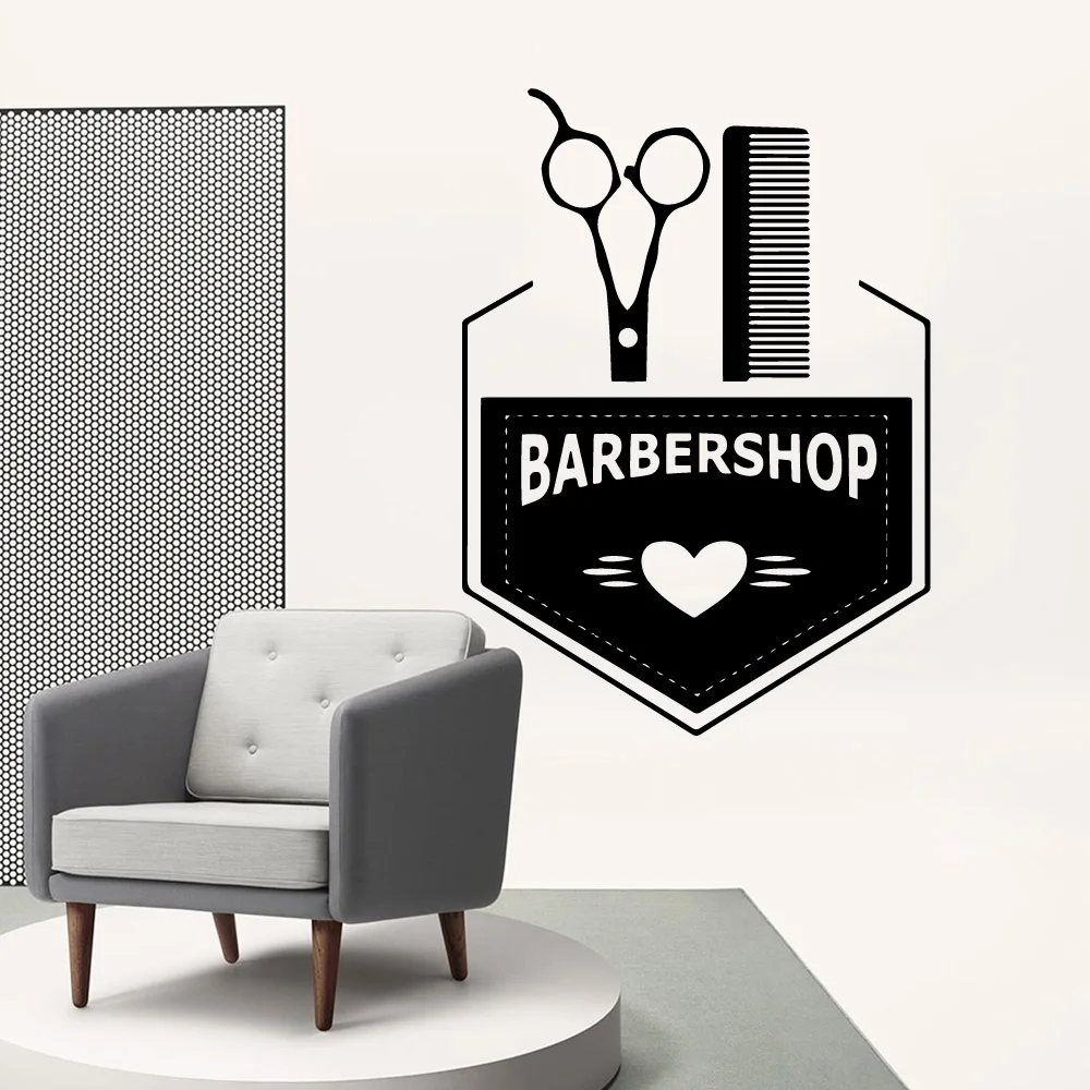 

Cartoon barber shop Wall Stickers Personalized Creative For Baby's Rooms Wall Art MURAL Drop Shipping