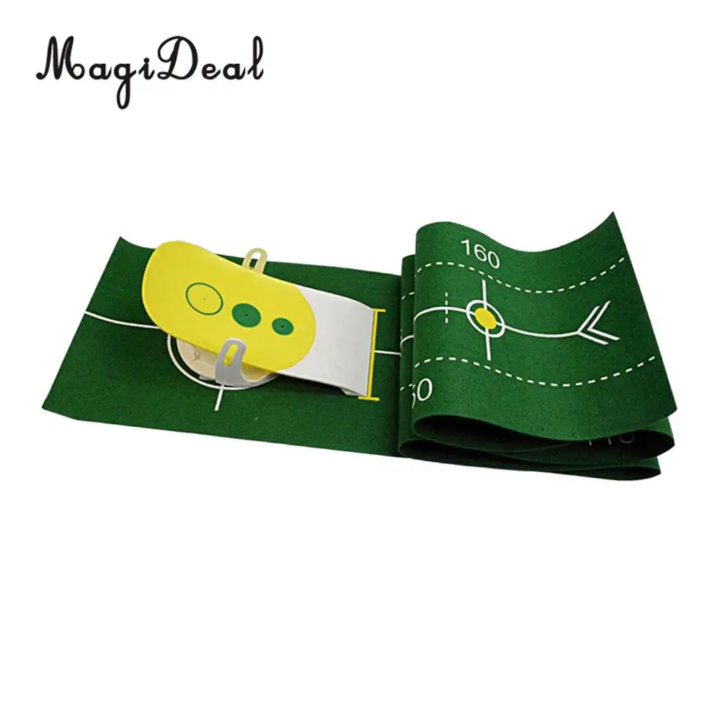 

MagiDeal Professional Portable Roll Up Accurate Golf Club Putt Trainer Mat Simulator