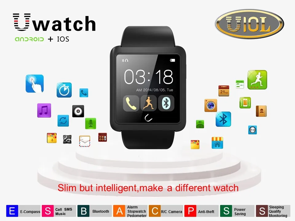 U Watch U10L Bluetooth Smart Android Watch Phone Activity Tracker Sport Pedometer Anti lost font b