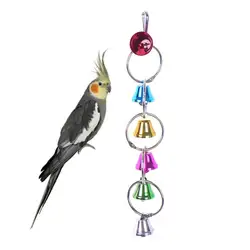 Игрушки для домашних птиц кольцо колокольчик висячая белка хомяк Parakeet клетка для попугая игрушки для попугаев принадлежности для птиц