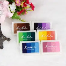 6 шт. DIY Красочные конфеты в форме сердца украшения InkPad красочный резиновый штамп Nov 3