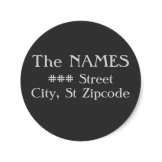 

3.8cm return address label - family